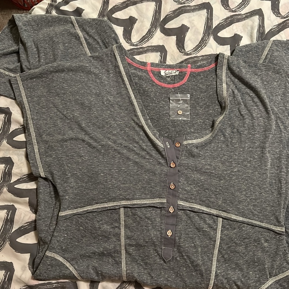 NWOT free people Henley Jumpsuit - Picture 2 of 4